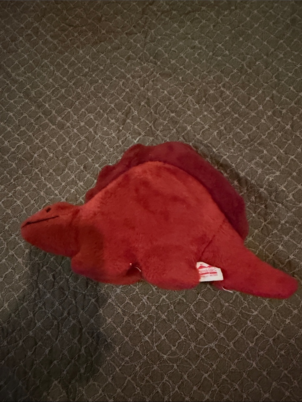 Pierre Cardin Red Plush Stegosaurus Small Pet Toy